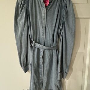 Karlie NWT Light Blue Denim Belted Mini Dress